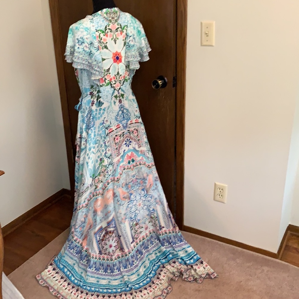 Camilla Blue and White Maxi Dress - Picture 6 of 14